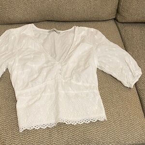 Abercrombie & Fitch White Lace Blouse